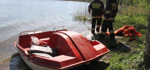 Akcja ratownicza na jeziorze Limajno